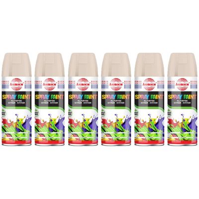 Asmaco Spray Paint - Ivory - 400 Ml - Set of 06