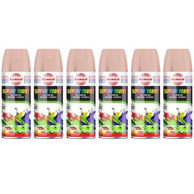 Asmaco Spray Paint - Light Pink - 400 Ml - Set of 06