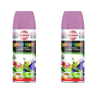 Asmaco Spray Paint - Light Violet - 400 Ml - Set of 02