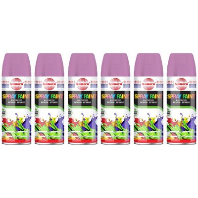 Asmaco Spray Paint - Light Violet - 400 Ml - Set of 06