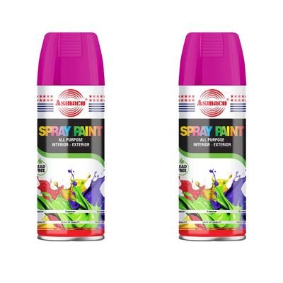 Asmaco Spray Paint - Peach Red - 400 Ml - Set of 02