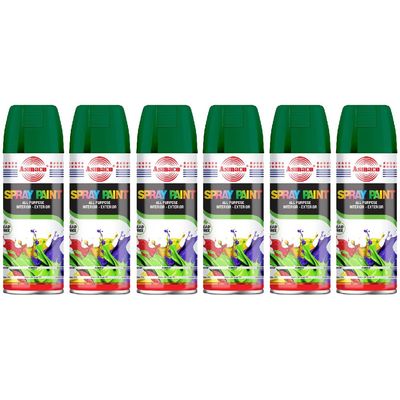 Asmaco Spray Paint - Pine Green - 400 Ml - Set of 06