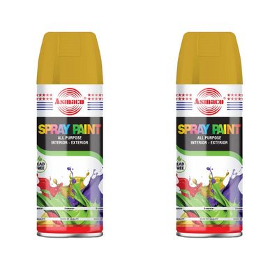 Asmaco Spray Paint - Rust - 400 Ml - Set of 02