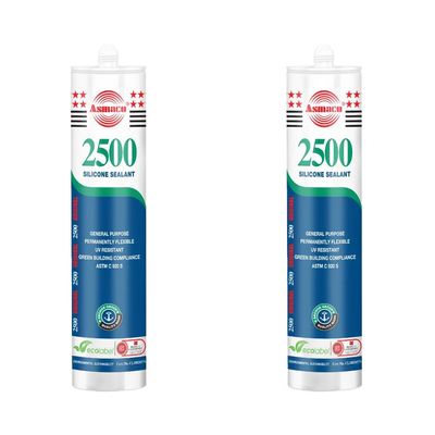 Asmaco 2500 Silicone Sealant - Clear - 280 Ml - Set of 02