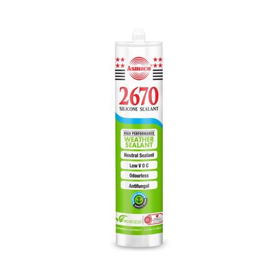 Asmaco 2670 Silicone Sealant - Clear - 280 Ml - Set of 01