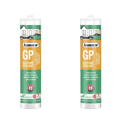 Asmaco Gp Silicone Sealant - Beige - 280 Ml - Set of 02