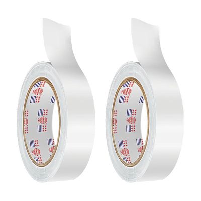 Asmaco Double Side Cloth Carpet Tape - White - 48 Mm x 15 Mtr - Set of 02
