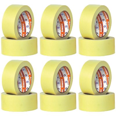 Masking Tape Temperature Grade - Blue - 48 Mm x 30 Yards - Set of 06