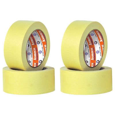 Masking Tape Temperature Grade - Yellow - 24 Mm x 25 Yards - Set of 02