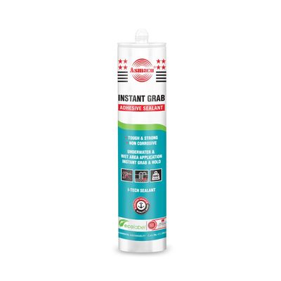 Asmaco Instantgrab Adhesive Sealant - White - 280 Ml - Set of 01