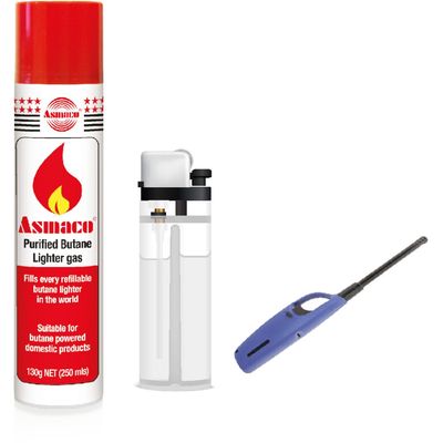 Asmaco Lighter Refill Butane Gas - 250 Ml - Set of 01