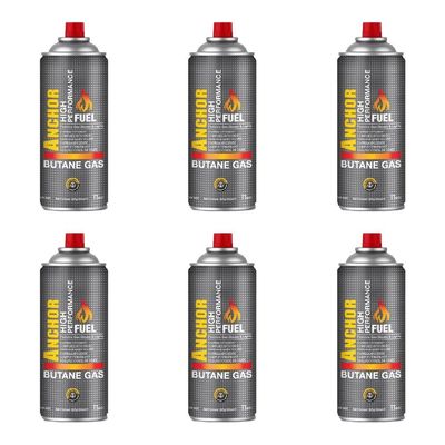Anchor High Performance Fuel Butane Gas - 227G - Set of 06