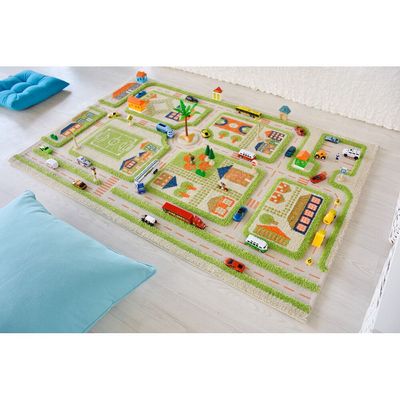 IVI 3D Play Carpet, Traffic Green Design - Medium Size (150cm x 100cm)