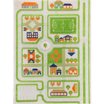 IVI 3D Play Carpet, Traffic Green Design - Large Size (180cm x 134cm)