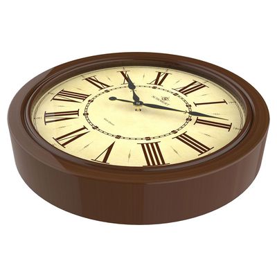 Wooden big Wall Clock 4010 with Roman Numerals Italian Design 40cm Silent Silky  3D Numerals