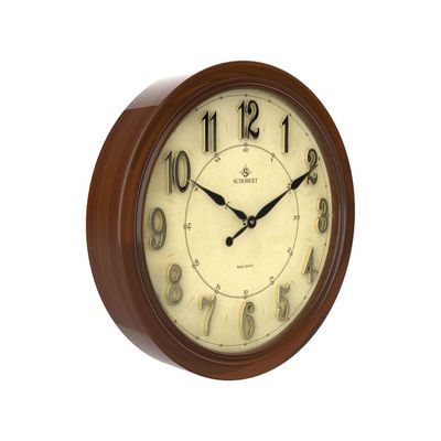 Modern Round Design Wooden Wall clock 4011N  Italian Design 40cm  Silent Silky Move 