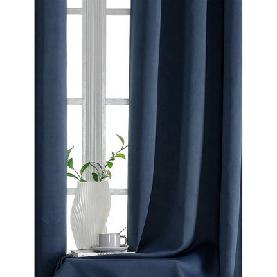 Premium Quality Blackout Curtains 2-Piece Large Size (140x270cm) for Bedroom | Living Room, Color Pearl Blue