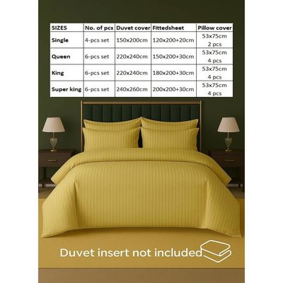 4-Piece Duvet Cover Set –Single Size, Includes 1 Duvet Cover(150x200cm), 1 Fitted Sheet(120x200+20cm) 2 Pillowcases(53x75cm)