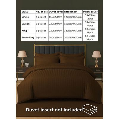 4-Piece Duvet Cover Set –Single Size, Includes 1 Duvet Cover(150x200cm), 1 Fitted Sheet(120x200+20cm) 2 Pillowcases(53x75cm)
