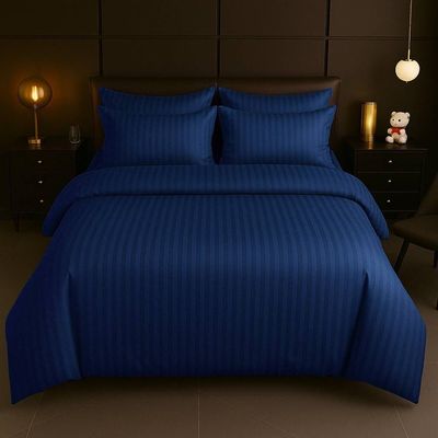 6-Piece Duvet Cover Set –Queen Size, Includes 1 Duvet Cover(220x240cm), 1 Fitted Sheet(150x200+30cm) 4 Pillowcases(53x75cm)