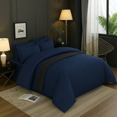6-Piece Duvet Cover Set –Queen Size, Includes 1 Duvet Cover(220x240cm), 1 Fitted Sheet(150x200+30cm) 4 Pillowcases(53x75cm)