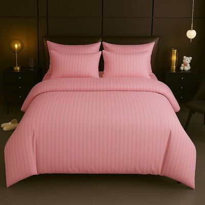 6-Piece Duvet Cover Set –Super King Size, Includes 1 Duvet Cover(240x260cm), 1 Fitted Sheet(200x200+30cm) 4 Pillowcases(53x75cm)