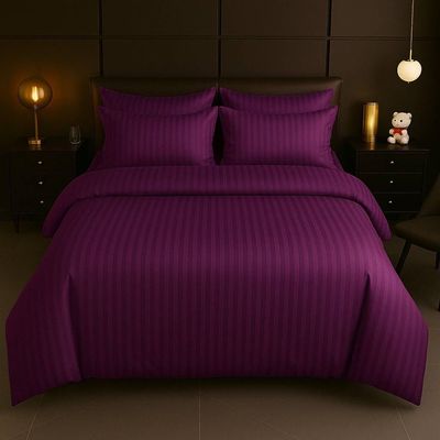 6-Piece Duvet Cover Set –Super King Size, Includes 1 Duvet Cover(240x260cm), 1 Fitted Sheet(200x200+30cm) 4 Pillowcases(53x75cm)