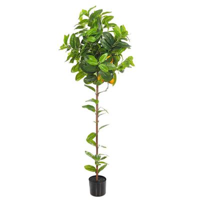 Yatai Artificial Lemon Plant, Faux Potted Citrus Tree with Realistic Fruit, Flexible Stem for Easy Arrangement, Maintenance-Free, Waterproof & Odorless Fake Plants for Home Office Event Decor (150cm)