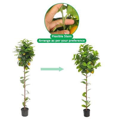 Yatai Artificial Lemon Plant, Faux Potted Citrus Tree with Realistic Fruit, Flexible Stem for Easy Arrangement, Maintenance-Free, Waterproof & Odorless Fake Plants for Home Office Event Decor (150cm)