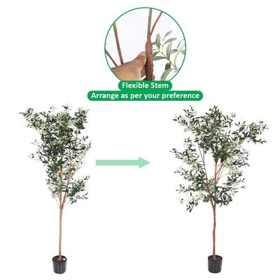 Yatai Artificial Olive Tree, 180cm Tall Realistic Potted Faux Plants with Green Leave & Faux Olives, Indoor/Outdoor Decor, Maintenance-Free & Long-Lasting Fake Plants Home Office Event Commercial Use