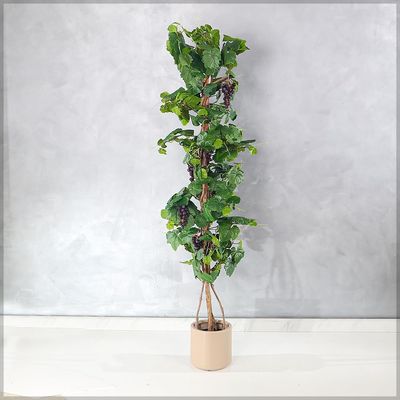 Yatai Artificial Grapevine Plant, 170cm Realistic Potted Grape Plant with Faux Grapes & Green leaves, Maintenance-Free & Long-Lasting Fake Plants, Indoor/Outdoor Faux Plants for Home Office Decor