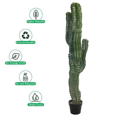 Yatai Artificial Cactus Plant, Realistic Green Succulent Fake Plants with Pot, Maintenance-Free, Waterproof & UV Resistant Decorative Faux Plant for Indoor & Outdoor Home, Office, Event Decor (160cm)