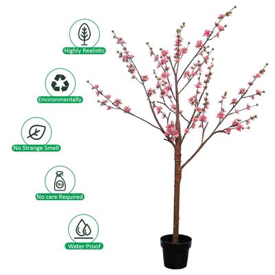 Yatai Artificial Cherry Blossom Tree, Realistic Silk Flowers & Delicate Branches Faux Tree, Waterproof, UV Resistant & Maintenance-Free Fake Plants for Home Office Events & Wedd Decor (Pink, 170cm)