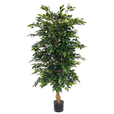 Yatai Artificial Ficus Tree, Realistic Green Leaves Fake Plants with Flexible Stems & Pot, UV Resistant, Waterproof & Maintenance-Free Faux Plants, Floor Plant for Home Office Event Decor (150cm)