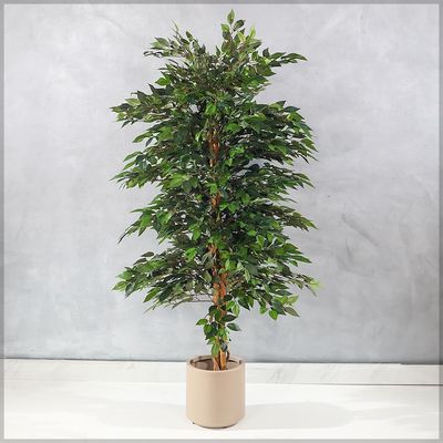 Yatai Artificial Ficus Tree, Realistic Green Leaves Fake Plants with Flexible Stems & Pot, UV Resistant, Waterproof & Maintenance-Free Faux Plants, Floor Plant for Home Office Event Decor (150cm)