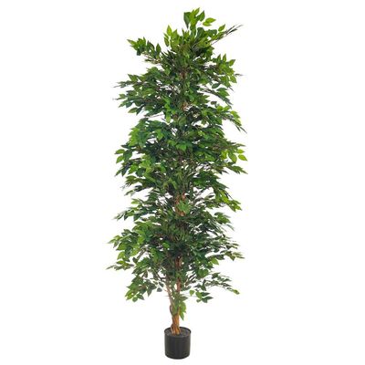 Yatai Artificial Ficus Tree, Realistic Green Leaves Fake Plants with Flexible Stems & Pot, UV Resistant, Waterproof & Maintenance-Free Faux Plants, Floor Plant for Home Office Event Decor (180cm)