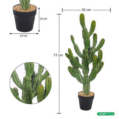 Yatai Artificial Cactus Plant, Realistic Spiky Design Fake Plants with Durable Waterproof Pot, UV Resistant & Maintenance-Free Floor Plant, Odor-Free Faux Plants for Home Office Event Garden (79cm)