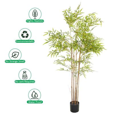 Yatai Artificial Bamboo Tree, Nearly Natural Artificial Plant with Pots, Realistic Green Leaves Fake Plants, UV Resistant & Maintenance-Free Faux Plants for Home, Office, Event & Garden Decor (160cm)