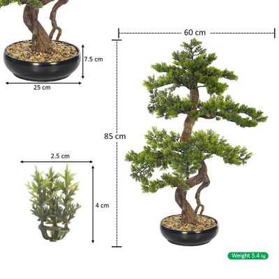 Yatai Artificial Bonsai Tree, Lifelike Faux Plants with Green Leaves & Pot, Maintenance-Free, No Watering, Long Lasting Faux Tree, Odorless & Waterproof Fake Plants for Event Home Office Decor (85cm)