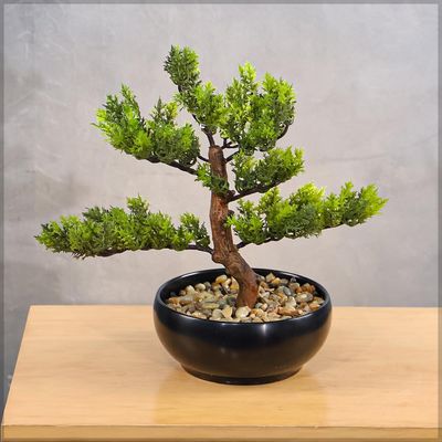 Yatai Artificial Bonsai Tree, Lifelike Faux Plants with Green Leaves & Pot, Maintenance-Free, No Watering, Long Lasting Faux Tree, Odorless & Waterproof Fake Plants for Event Home Office Decor (30cm)