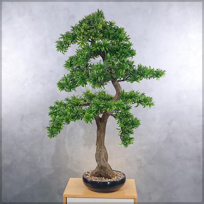 Yatai 100cm Artificial Pine Bonsai Tree, Realistic Faux Plant with Green Leaves & Pot, Maintenance-Free & Water-Resistant Faux Tree, No Watering & Odorless Fake Plants for Home, Office Event Decor