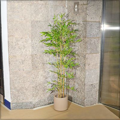 Yatai 5.2ft Artificial Bamboo Tree, Likelike Faux Plants with Lush Green Leaves, Bendable Stems & Pots, Maintenance-Free, Waterproof, & UV Resistant Fake Plants for Living Room, Office, Patio Decor