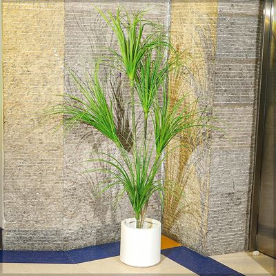 Yatai 5ft Artificial Green Grass Plant, Lifelike Accent Artificial Plants with Pot, Nearly Natural Faux Plants with Adjustable Stems, Maintenance-Free & Long Lasting Fake Plants for Home Office Decor