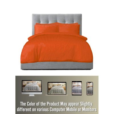 4 Pieces Single Size Bed Sheet Set With Duvet Cover Bedding Set - Red