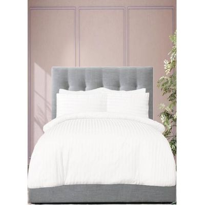 6 Pieces Queen Size Bedding Cover Set - White