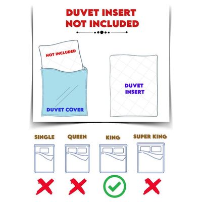 6 Pieces King Size Bedding Cover Set - Dark Grey