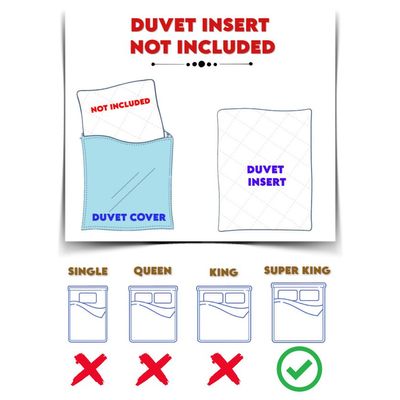 6 Pieces Super King Size Bedding Cover Set - Beige