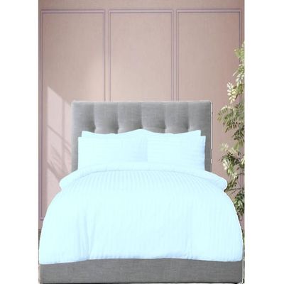 6 Pieces Super King Size Bedding Cover Set - Sky Blue