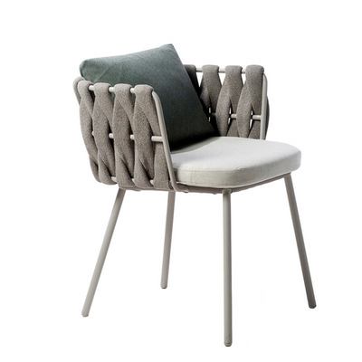 Wooden Twist Alhawa Modern Stylish Outdoor Lounge Armchair Weather-Resistant Patio Sofa Chair for Balcony, Garden, and Backyard
