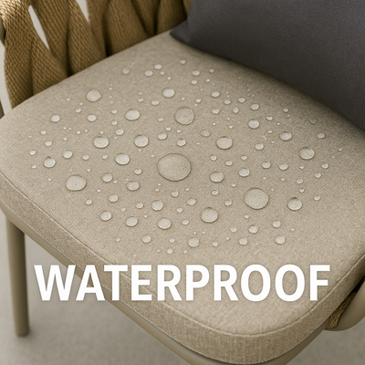 Alhawa Modern Stylish Outdoor Lounge Armchair Weather-Resistant Patio Sofa Chair for Balcony, Garden, and Backyard